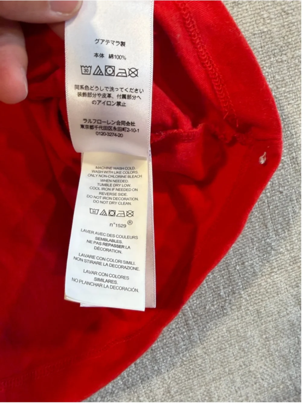 Polo Ralph Lauren mens red graphic logo cotton Tshirt size XL